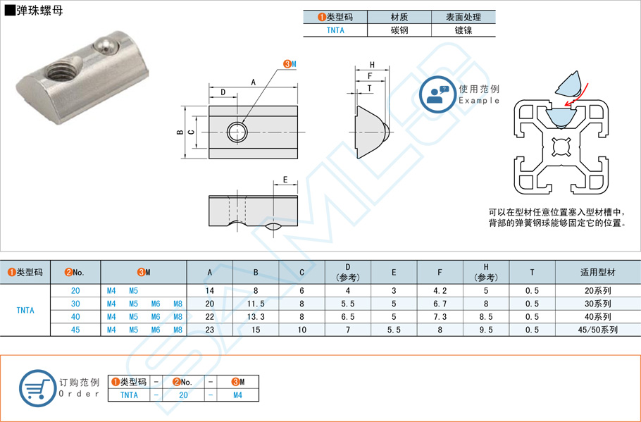 彈珠螺母規(guī)格型號(hào)大全