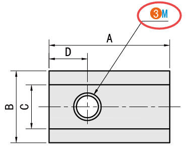 M（螺孔尺寸）