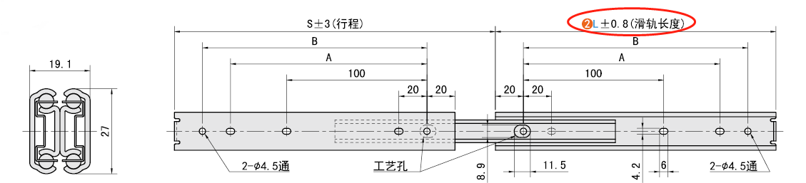 L（長度）