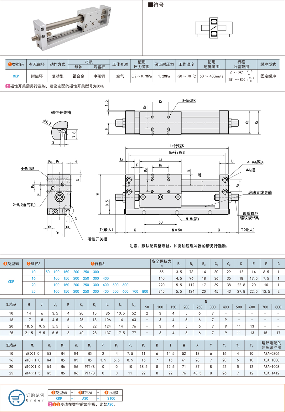 磁耦合無桿氣缸的故障問題處理方法