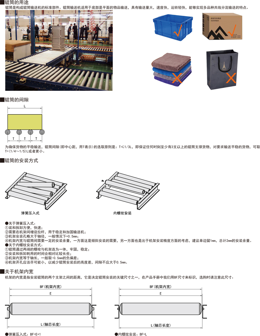 無動(dòng)力輸送輥筒-內(nèi)螺紋型滾筒作用與用途