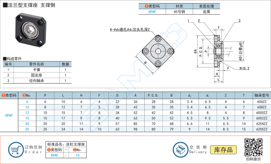 法蘭型絲杠支撐座的材質(zhì)選擇