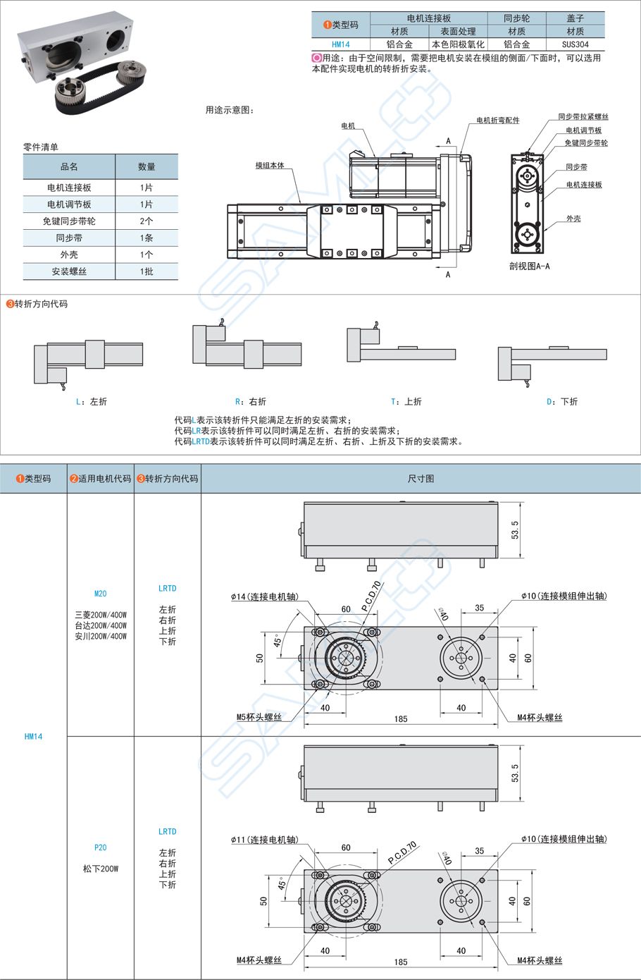 上隆電機(jī)折彎模組配件-適配TRK14