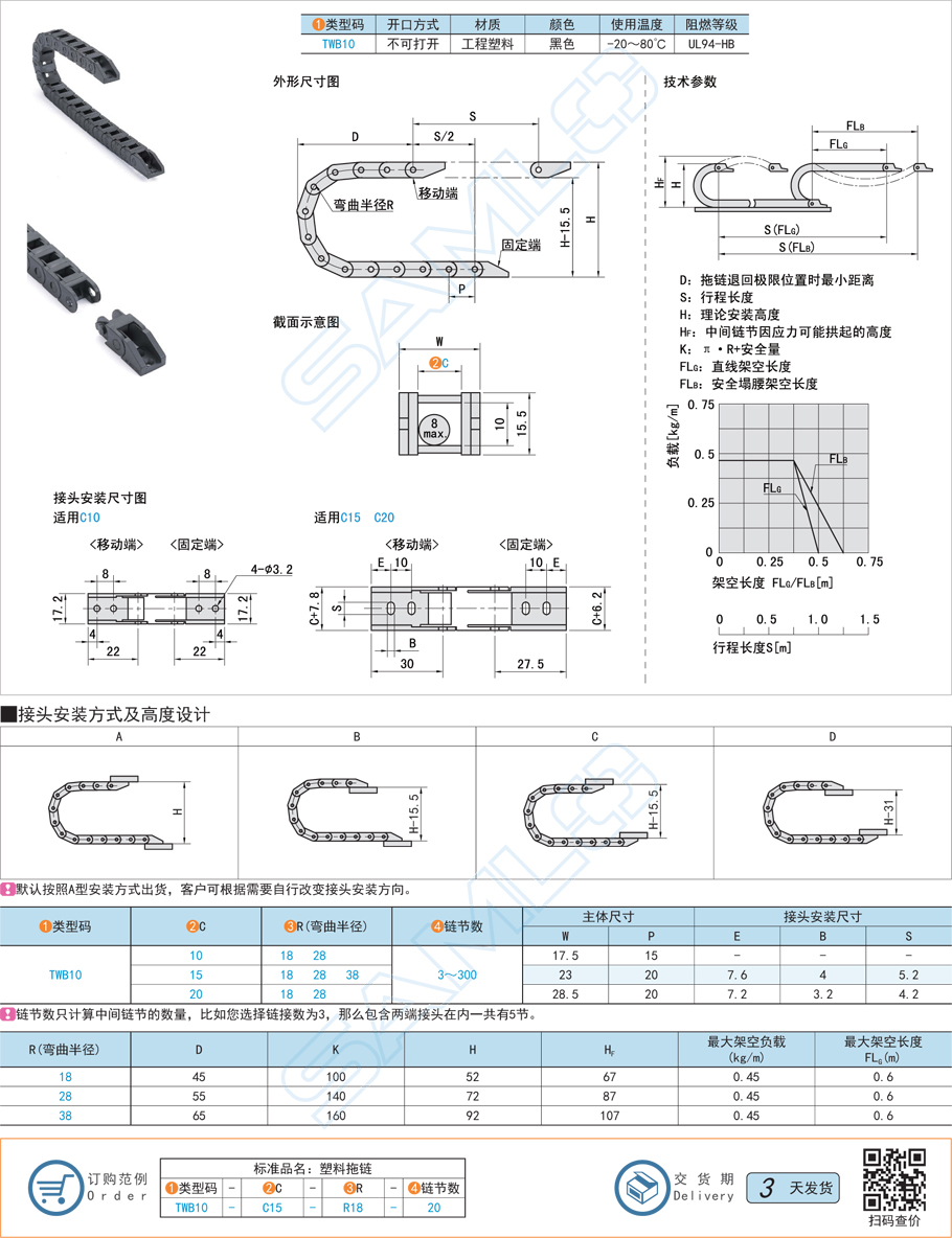 拖鏈的規(guī)格型號(hào)大全