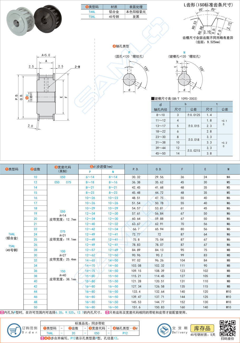 同步帶輪節(jié)距公差