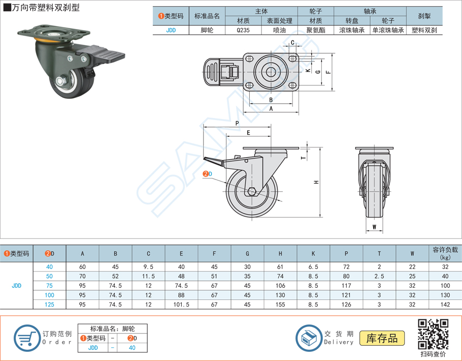 中載型腳輪雙剎設(shè)計注意事項